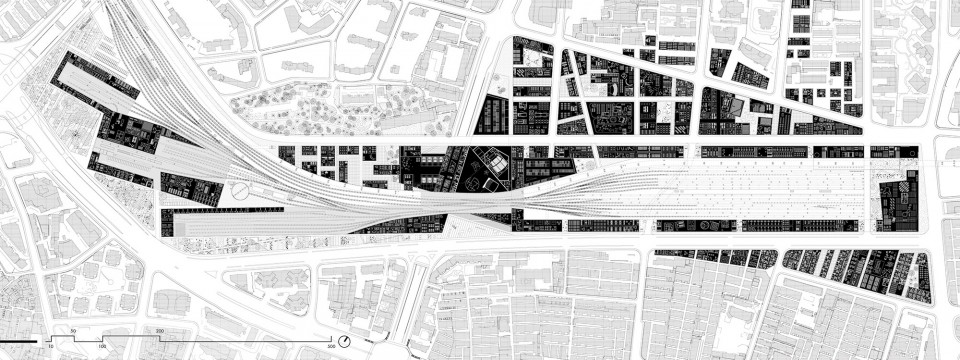 6 Ground Plan 2.7 m-International Student Urban Design Competition for Shanghai Railway Station Area by MIT Team
