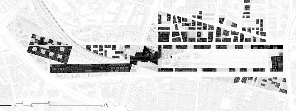 7 Floorplan +13 m-International Student Urban Design Competition for Shanghai Railway Station Area by MIT Team