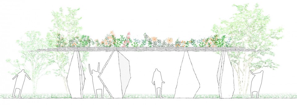 16-花草亭 立面 Blossom Pavilion by Atelier Deshaus