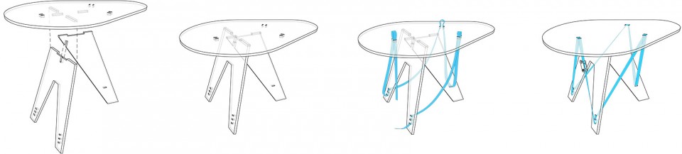 cafe table assembley diagram