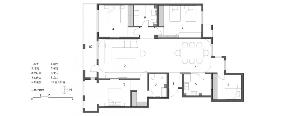 drawings 2F Haitang Villa, Beijing by Arch Studio