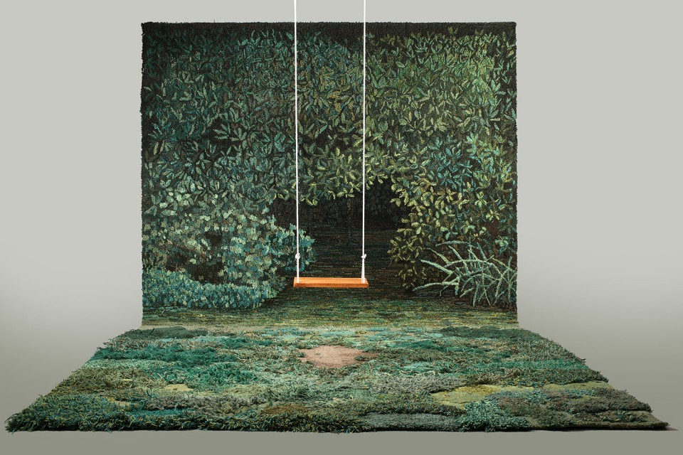 Refugio para un recuerdo Wool Rug Artwork by Alexandra