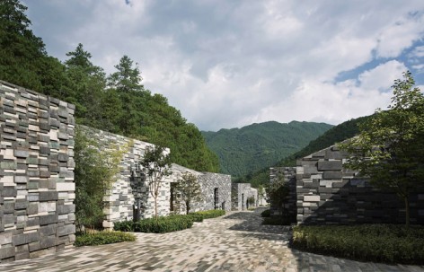 云峰山温泉度假村，中国 / 隈研吾建筑都市设计事务所