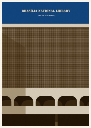 brasilia-bilbio Libraries illustrations by André Chiote1