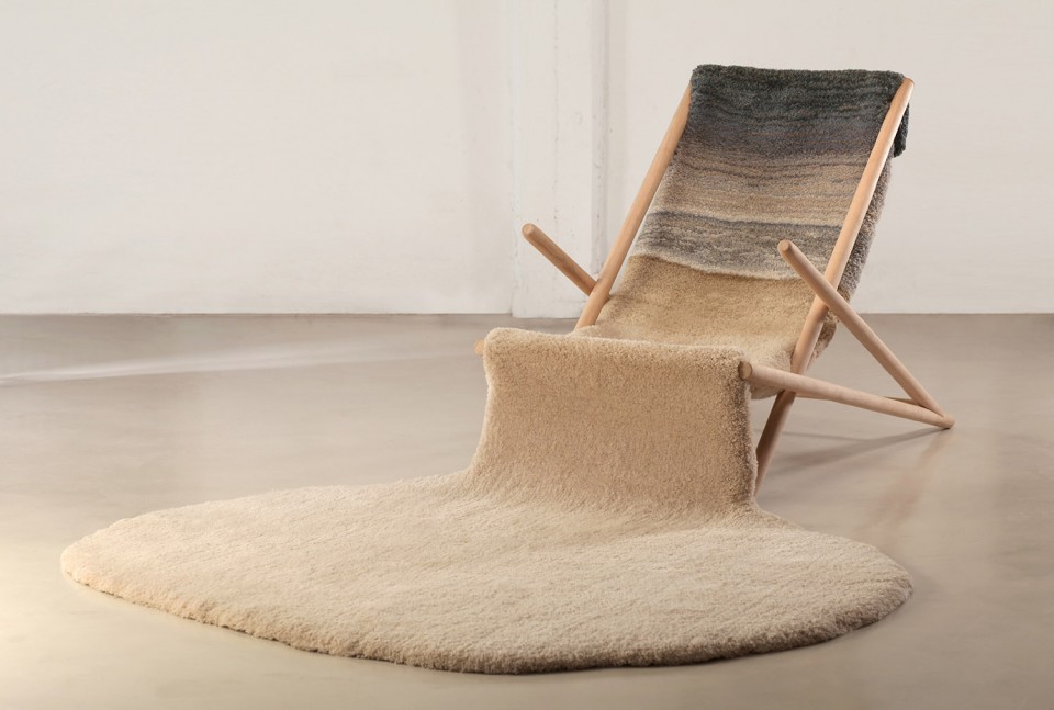 chair & rug#1 2 Wool Rug Artwork by Alexandra