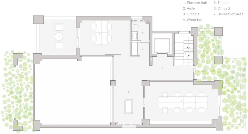 drawings-plan-2F NO.2 brick house reformation, China by Tang Jiansong Design
