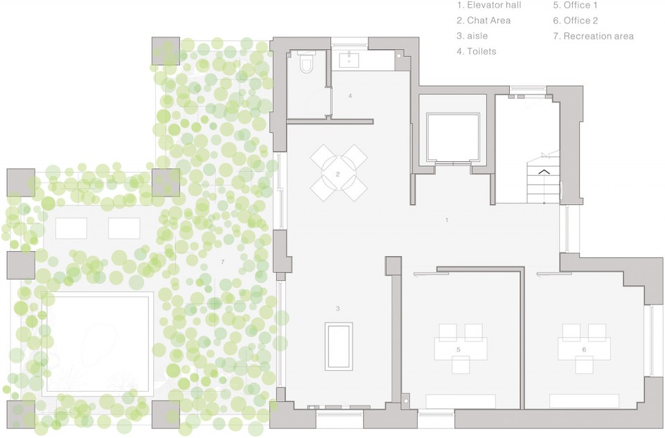 drawings-plan-4F NO.2 brick house reformation, China by Tang Jiansong Design