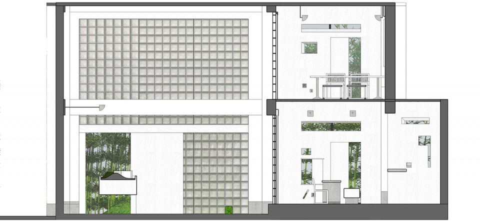 drawings-section-L1 NO.2 brick house reformation, China by Tang Jiansong Design