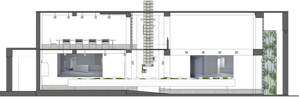 drawings-section-L2 NO.2 brick house reformation, China by Tang Jiansong Design