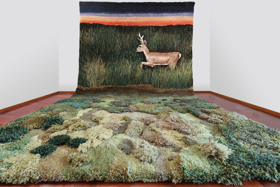 venado tapiz副本 Wool Rug Artwork by Alexandra