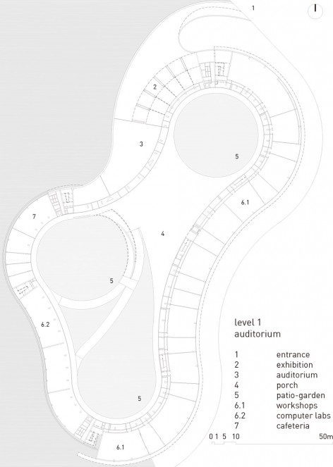 Faculty of Fine Arts by gpy arquitectos159 FLOOR PLANS NIVEL 1 副本