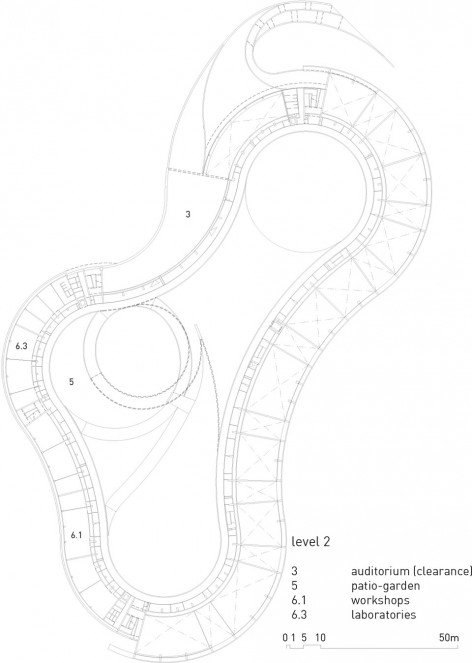Faculty of Fine Arts by gpy arquitectos159 FLOOR PLANS NIVEL 2 副本