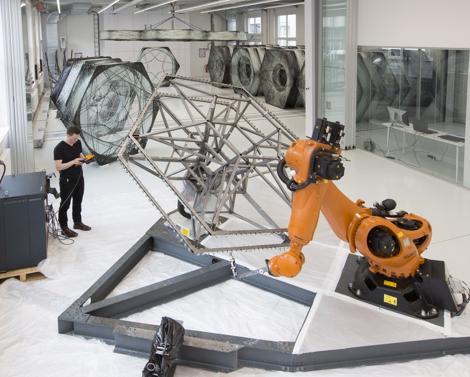 Exhibition on Ove Arup and installation by Achim Menges with Jan Knippers