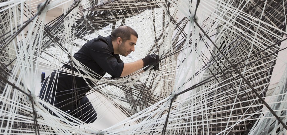 Exhibition on Ove Arup and installation by Achim Menges with Jan Knippers