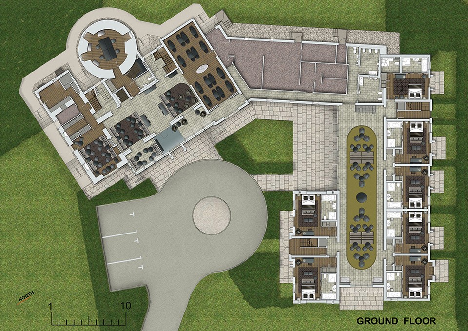 17. Twr y Felin Hotel, by Aedas Interior, GF Plan