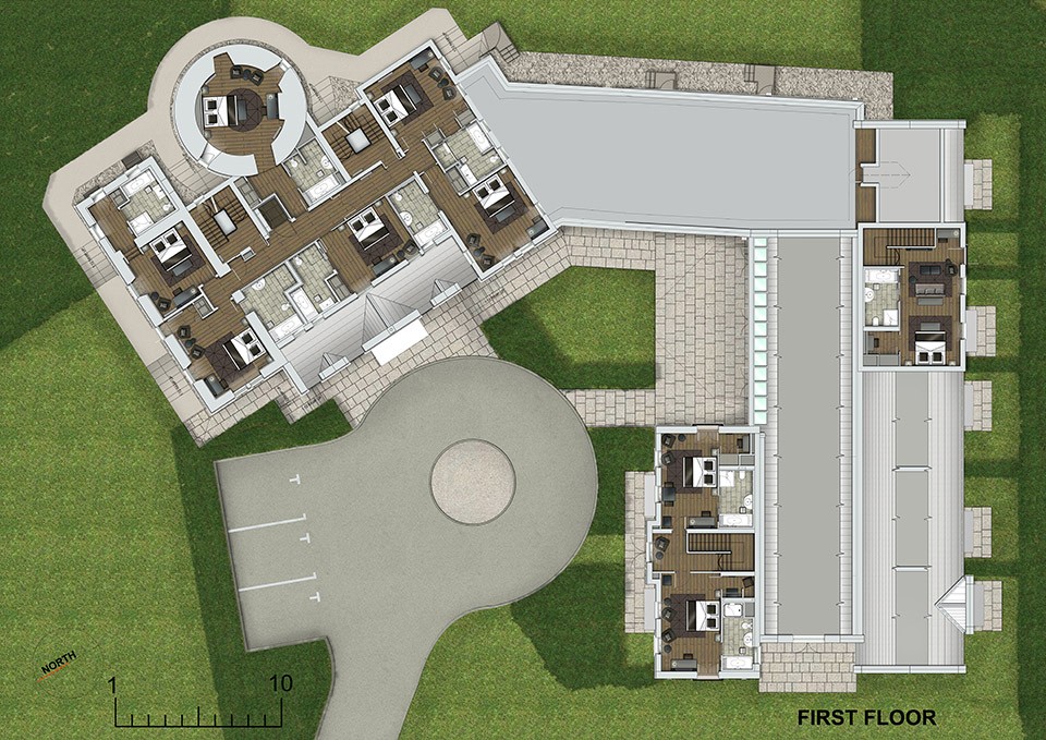 18. Twr y Felin Hotel, by Aedas Interior, 1F Plan