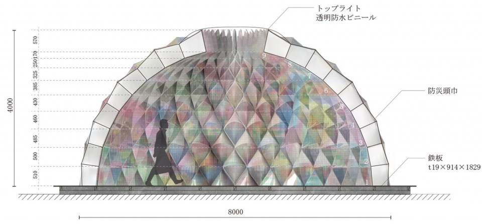 021-Colorful Mobile Fashion Store Built From Japanese Disaster Hoods by kooo architects