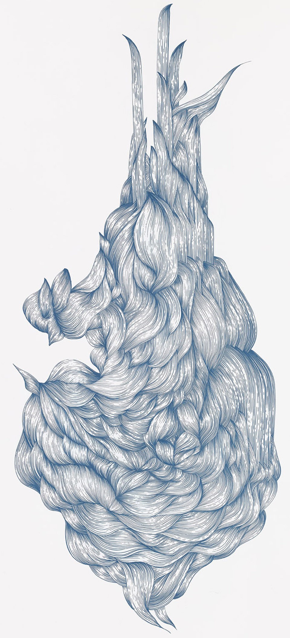 BK P13732 | untitled | blue metallic gloss paint marker on paper | 200x150cm | 2016