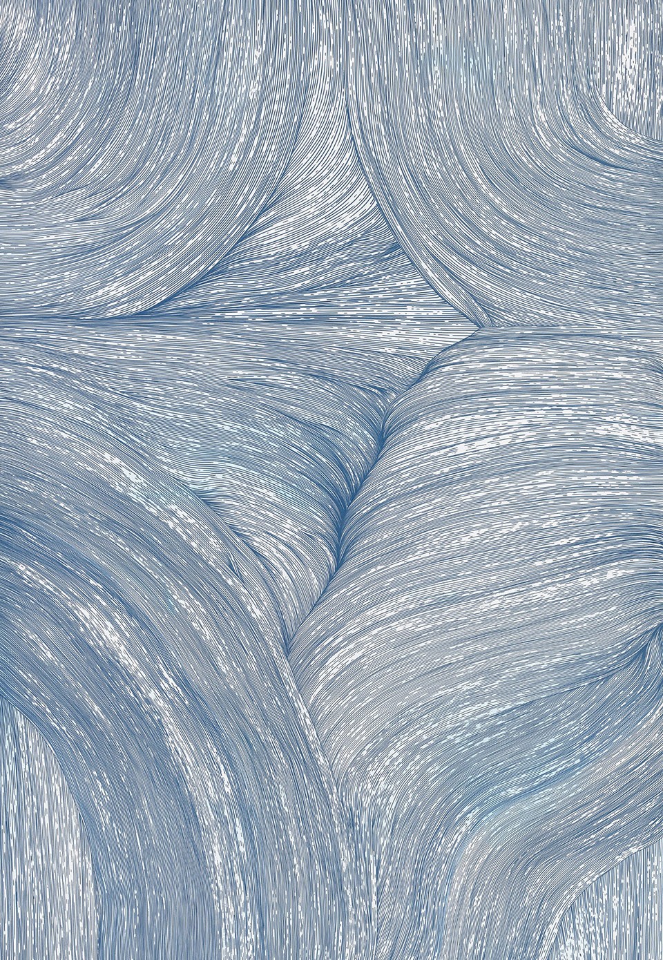 BK P13741 | untitled | blue metallic gloss paint makrer on paper | 2017:privat collection