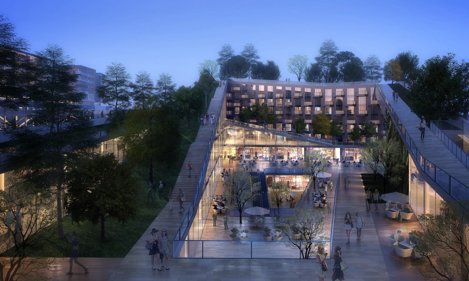 Ryde City Hub by The Beijing Institute of Architectural Design (South China Center) _Courtyard view from north