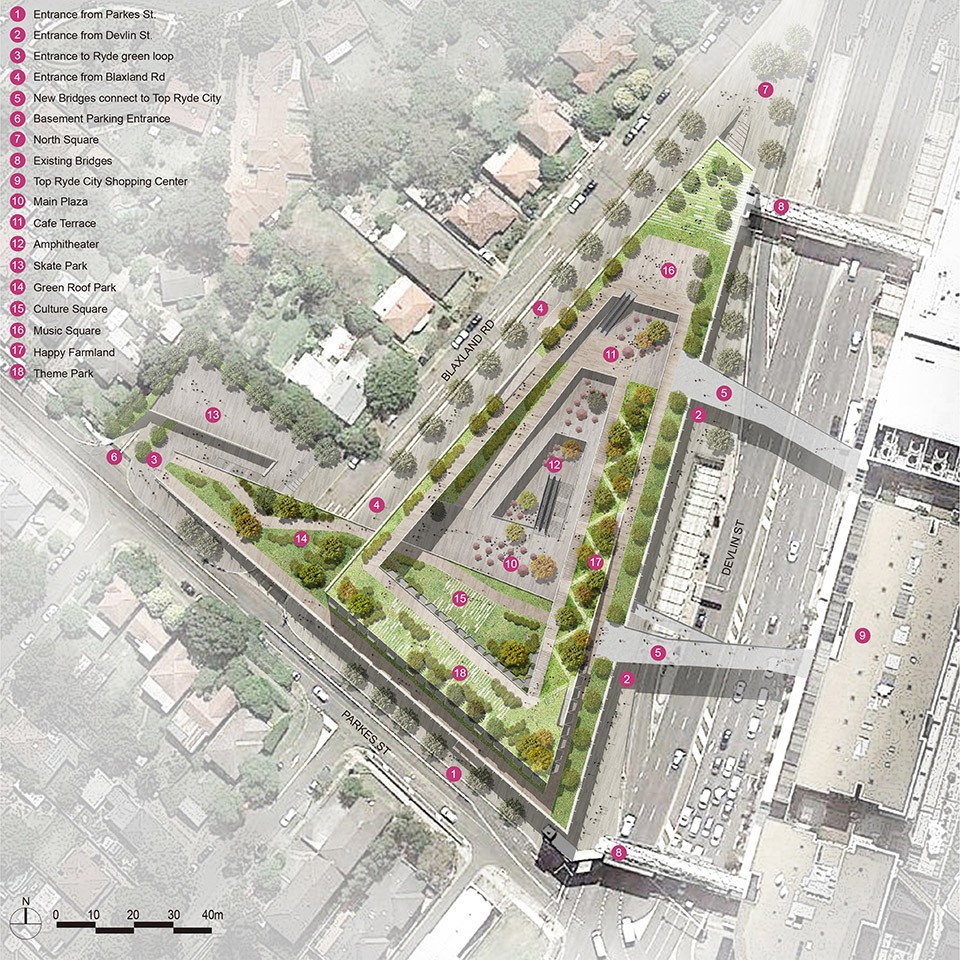 Ryde City Hub by The Beijing Institute of Architectural Design (South China Center) _Site plan