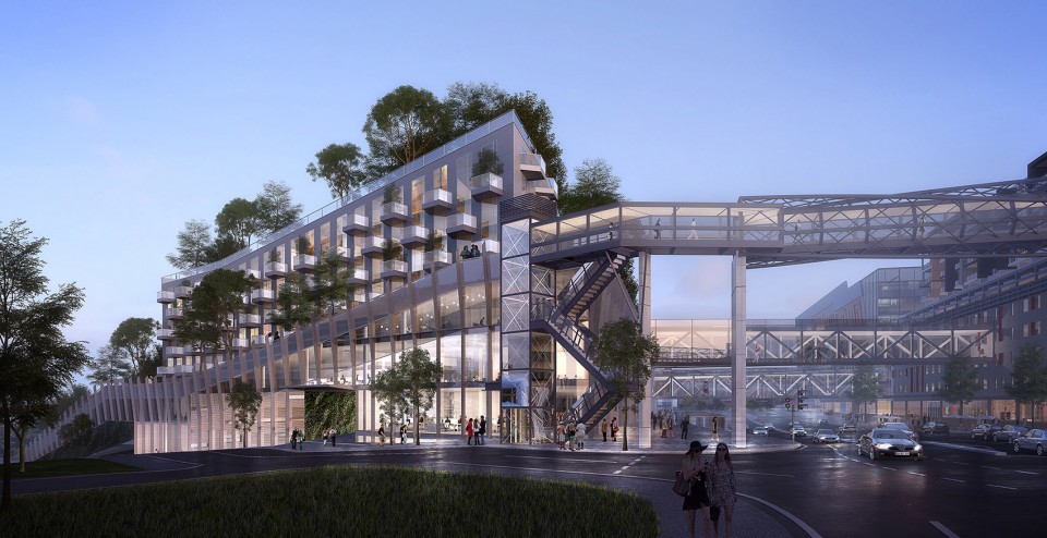 Ryde City Hub by The Beijing Institute of Architectural Design (South China Center) _South corner street view