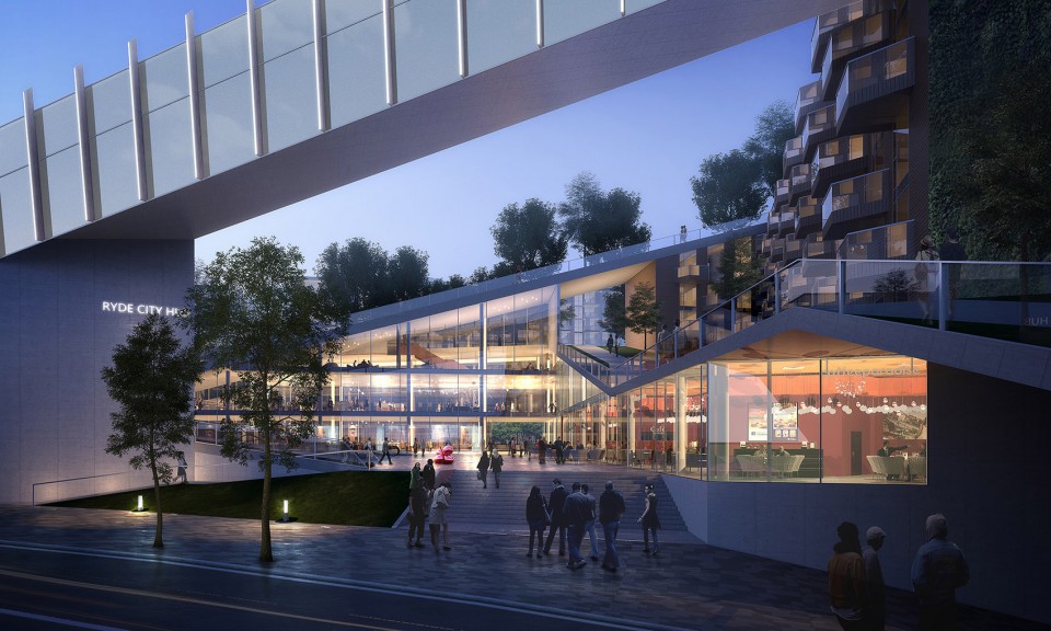 Ryde City Hub by The Beijing Institute of Architectural Design (South China Center) _West entrance view