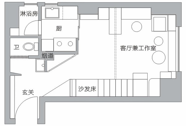 改造后一楼户型图_Loft Design in Shanghai