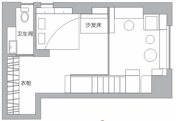 改造后二楼户型图_Loft Design in Shanghai