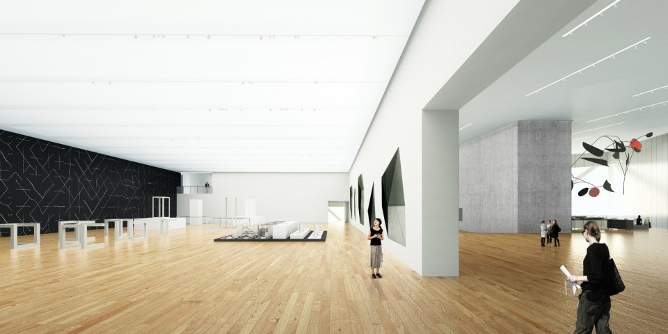渲染图6:美术馆主展厅 Rendering 06_Main Gallery on Floating Level