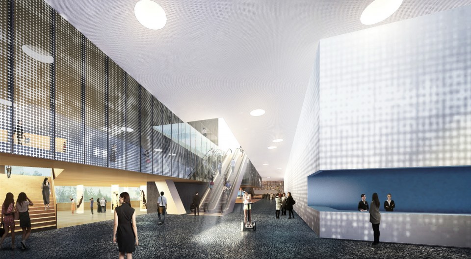 渲染图7:首层室内街道 Rendering 07_Interior Street on Ground Level