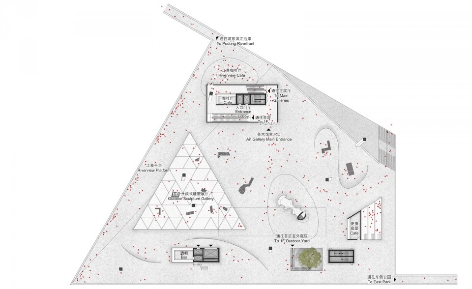 1-2 夹层艺术广场平面图 1-2 Art Plaza Plan