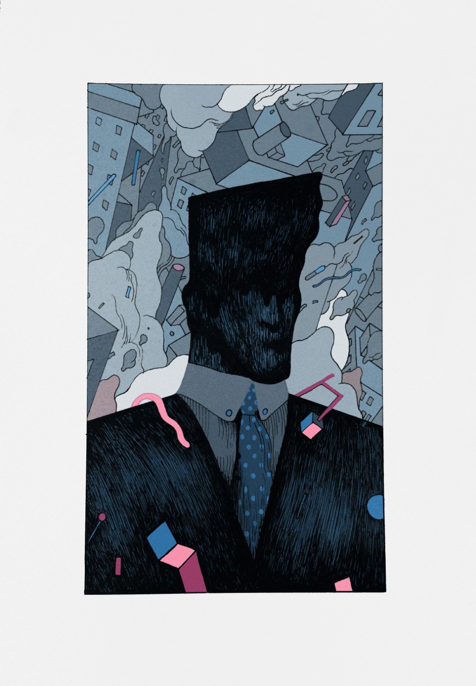 runefisker的抽象超现实主义插画