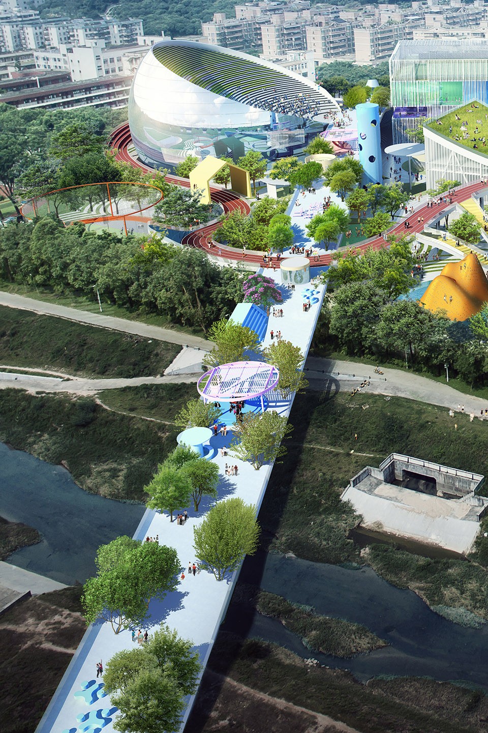Xili Sports and Cultural Centre, Shenzhen by MVRDV + Zhubo - Gooood