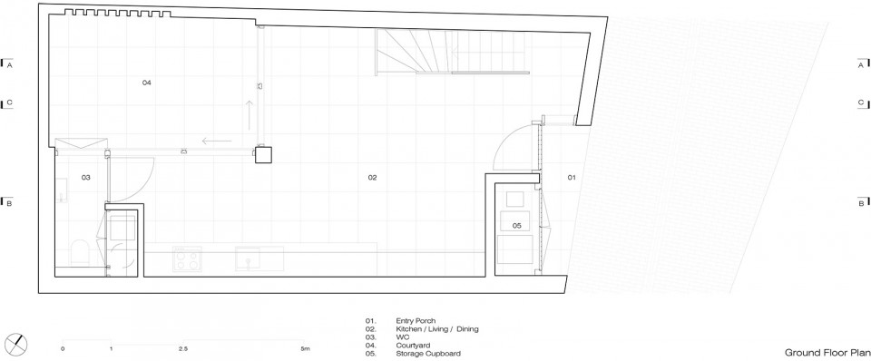 Mews House_Russell Jones_04 Ground Floor Plan 副本