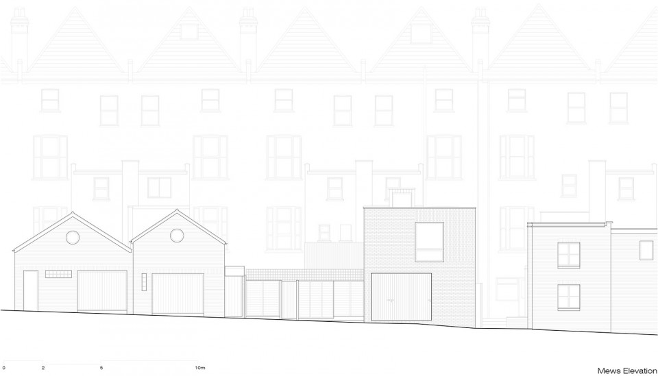 Mews House_Russell Jones_08 Mews Elevation 副本