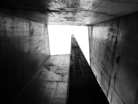 08- A solitary rough concrete monument rises from destruction, China by West-line studio