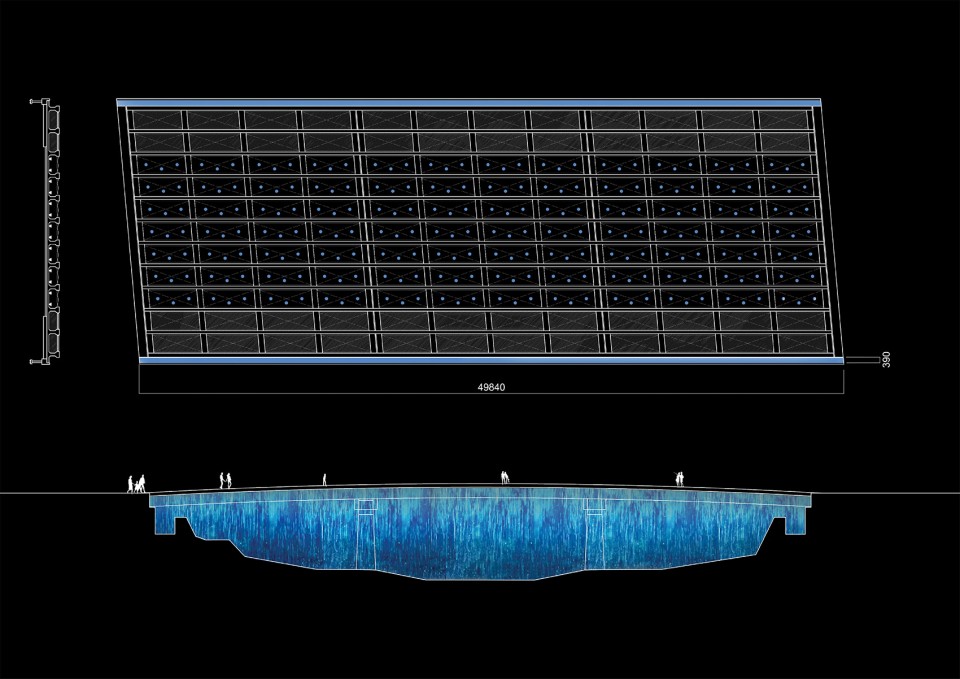 21-Indigo Waterfall - 2016 A New Light Installation, Tokushima by spatial practice