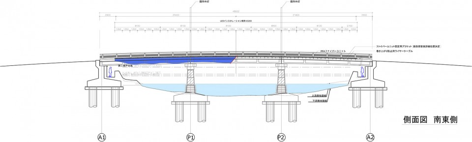23-Indigo Waterfall - 2016 A New Light Installation, Tokushima by spatial practice