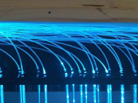 6-Indigo Waterfall - 2016 A New Light Installation, Tokushima by spatial practice