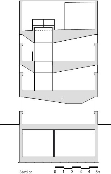 BUILDING M_Section- BUILDING M in Hiratsuka, Kanagawa by I.R.A.