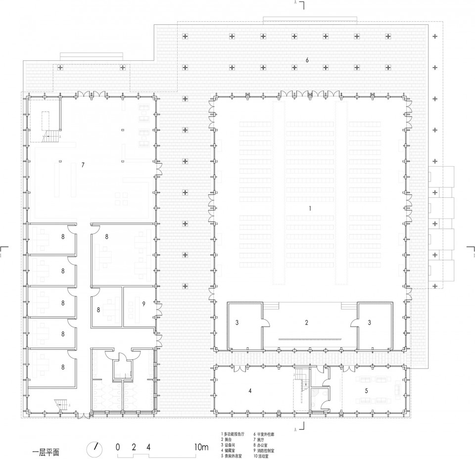 图3 一层平面 Shitang Village Internet Conference Center Jiangning China by AZL Architects