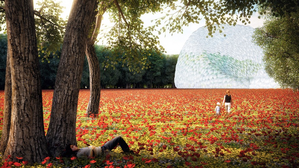 002-Eden Soestdijk - Dome exterior by Mecanoo architecten