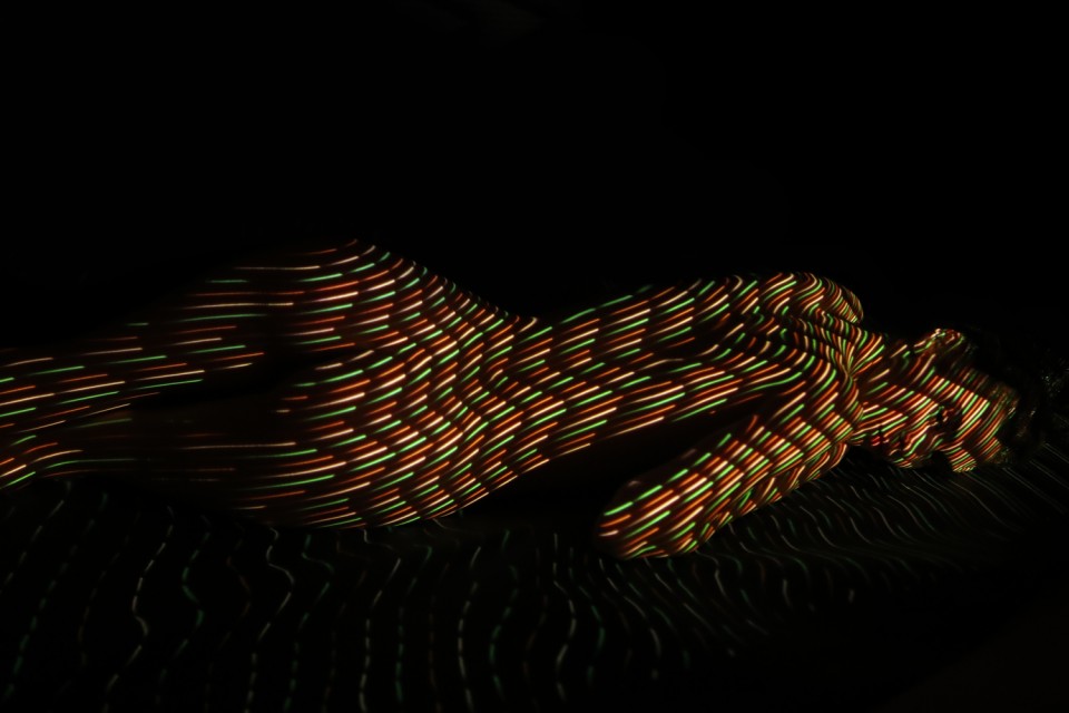 009-|surrealist portraits with light patterns by Dani Olivier