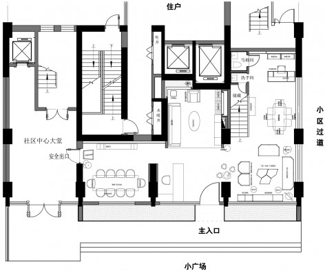 1层平面-小白房