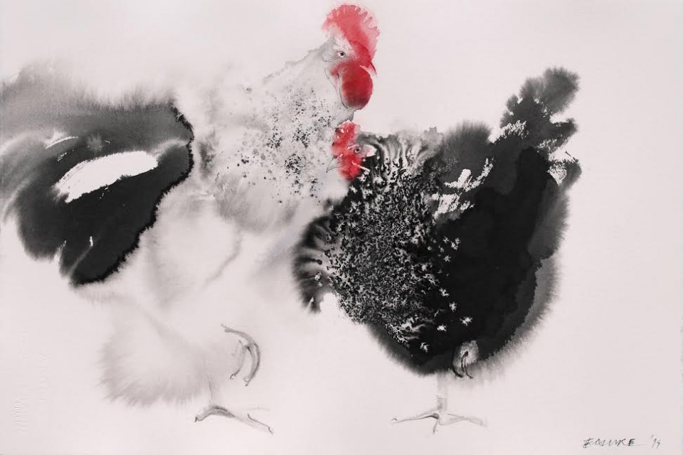 6 (972x648)- Powerful Ink Paintings by Endre Penovac For The Year of Rooster