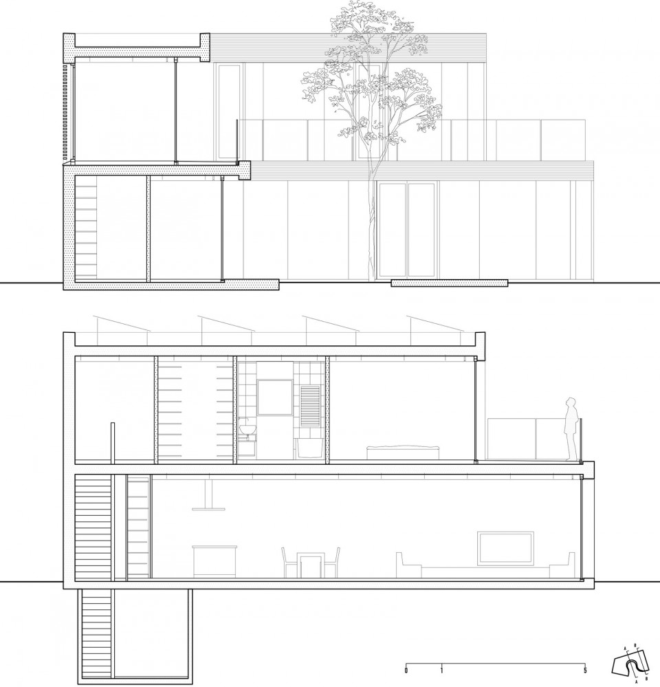 Villa Kwantes-Section A-A B-B