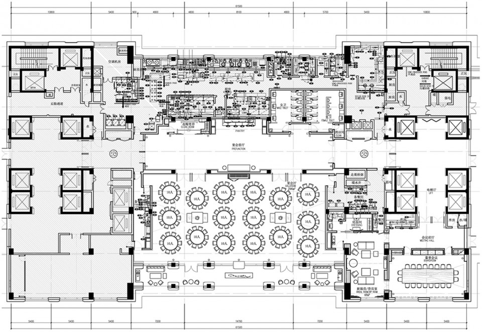 ▼15層宴會會議平面,banquet hall and meeting rooms plan of the