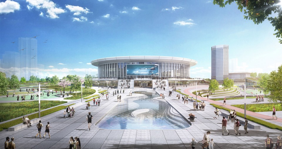 002-The urban planning for Shanghai Xujiahui Sports Park By HPP