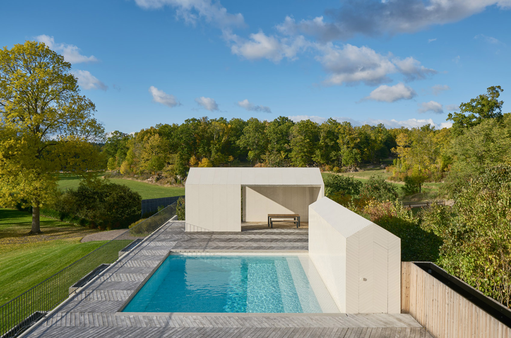 Parquet Patterned Pool and Spa, Sweden / Claesson Koivisto Rune ...